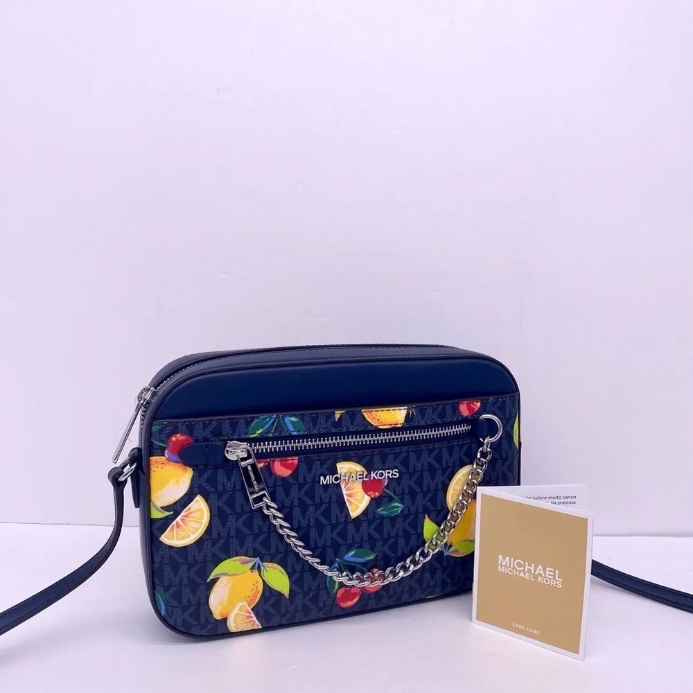 Michael Kors Large EW Zip Chain Crossbody Bag Admiral